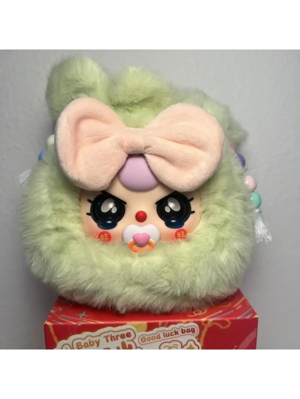 Baby Three Goodluck Bag Green Pacifier Special Eyes